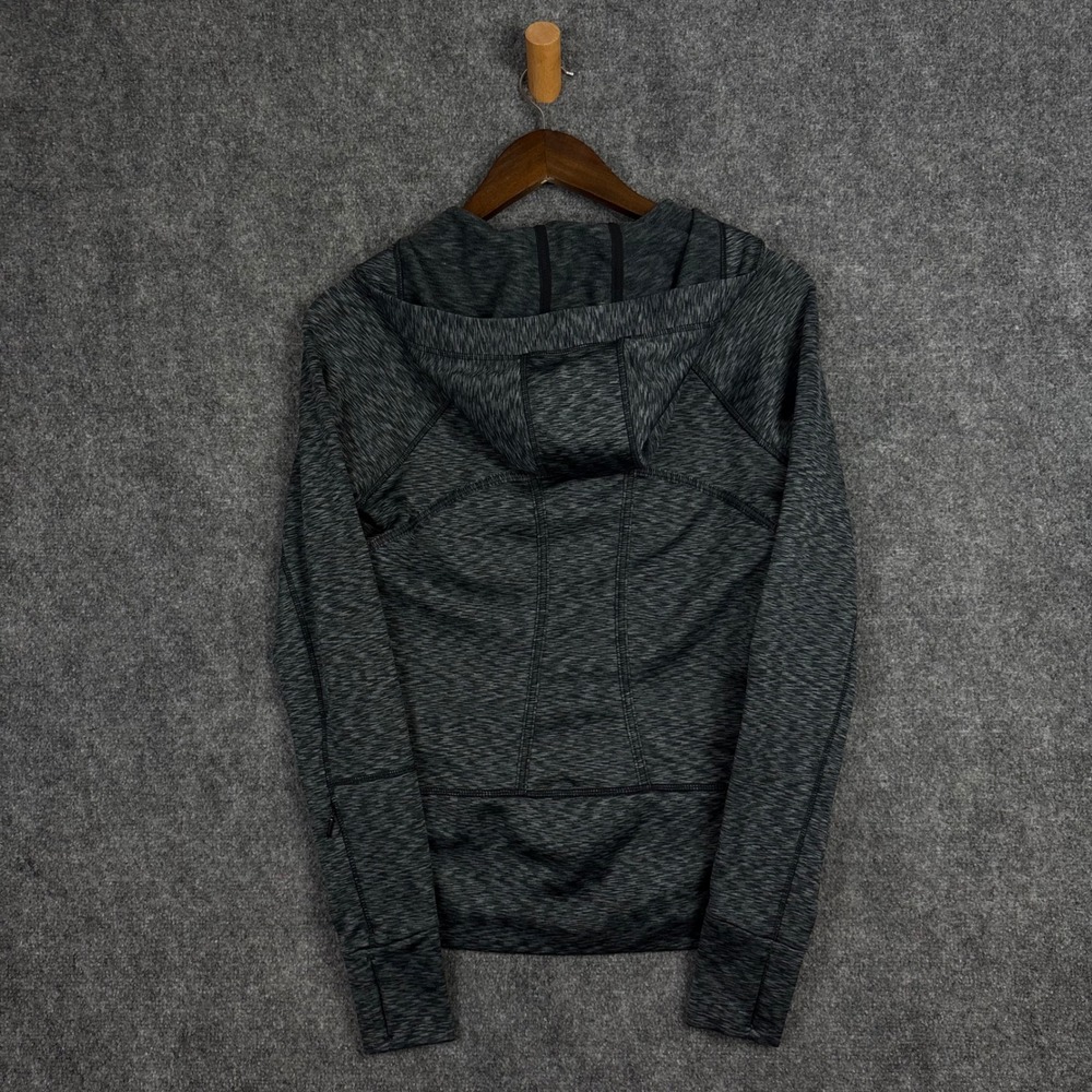 Athleta Full Zip Hoodie Womens Small Gray Space Dye Athletic Jacket 0570 - Picture 7 of 8